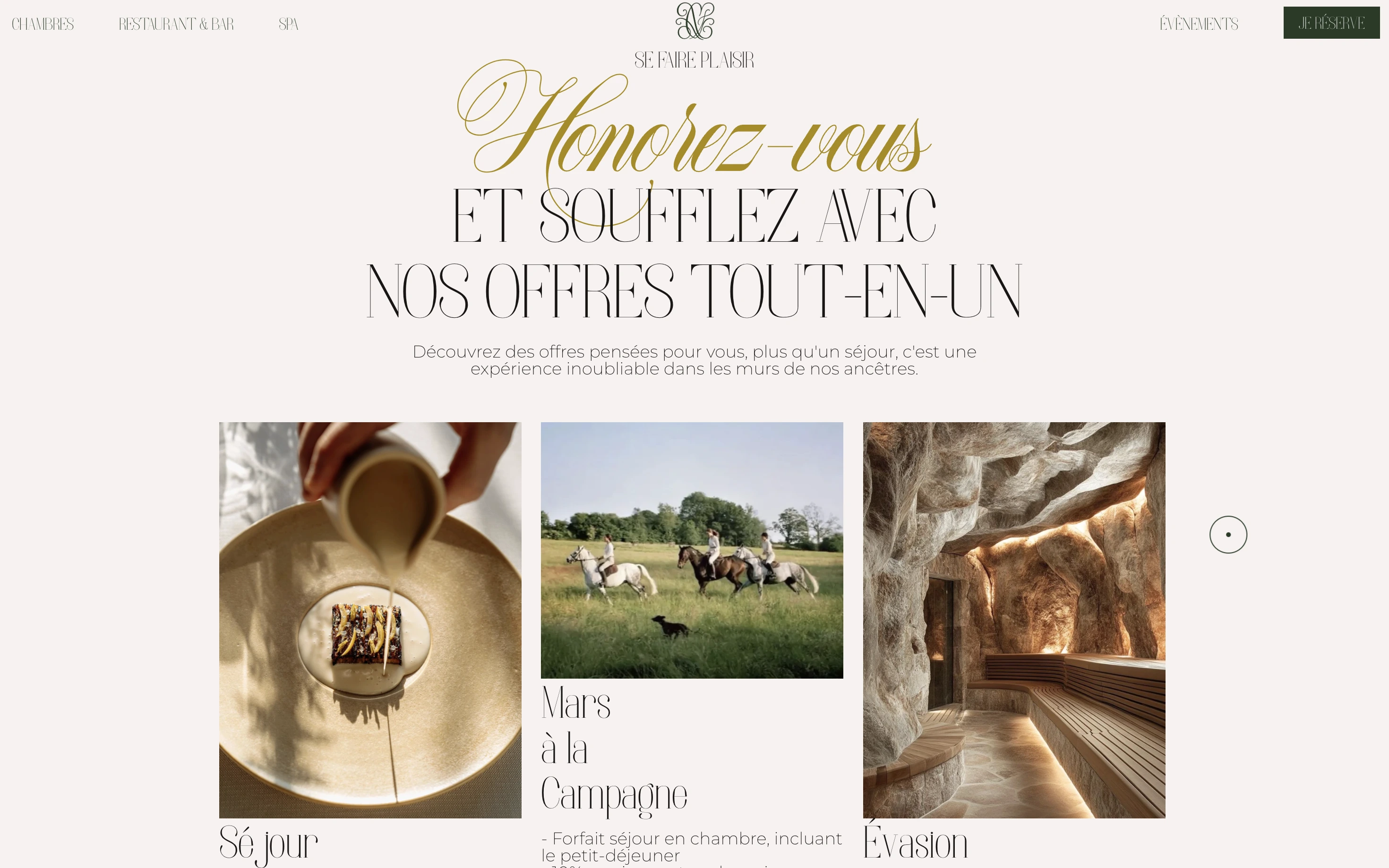 a screenshot of a part 3 of Domaine du Cèdre vert's website