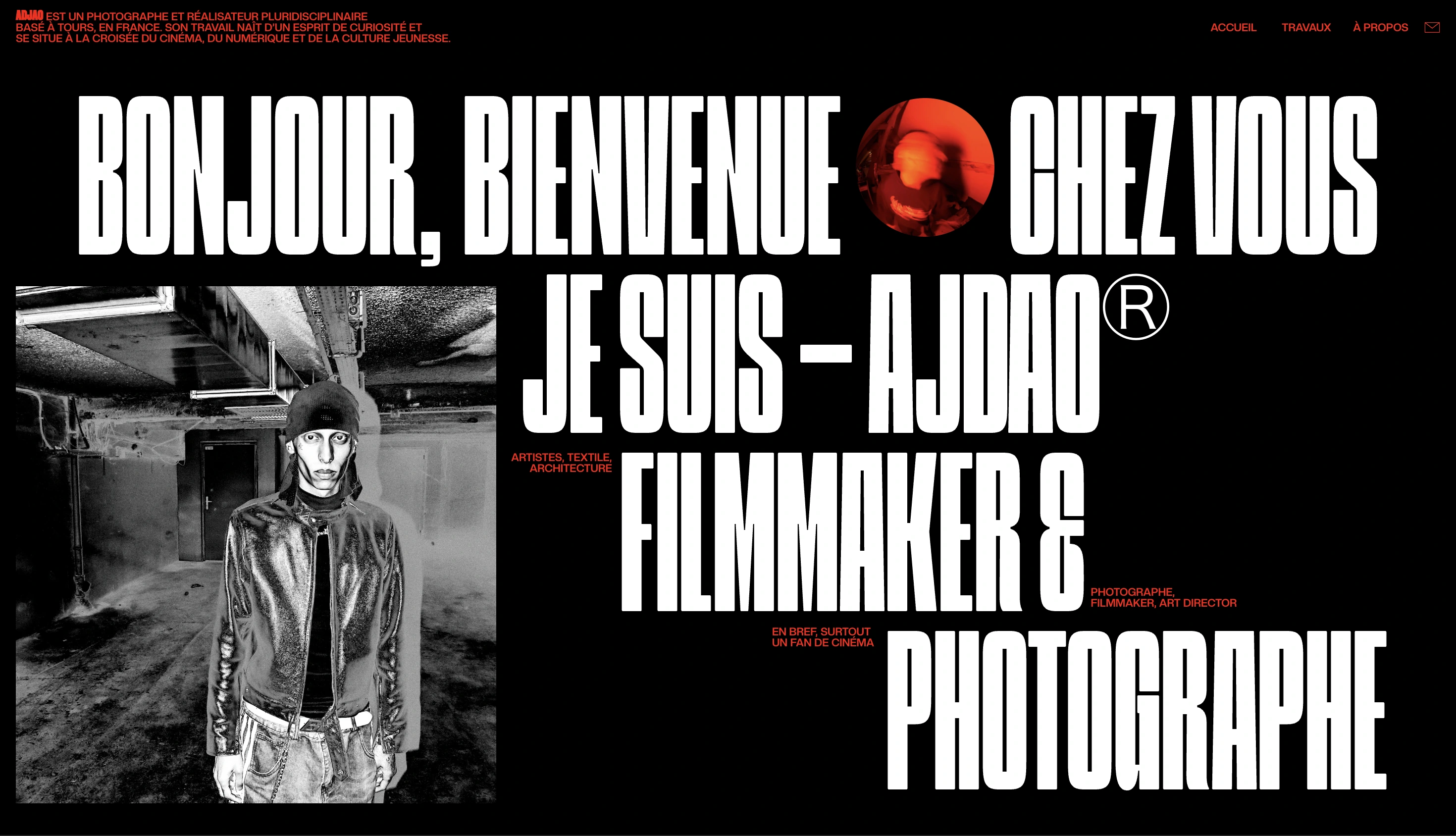 the about section of adjao's site
