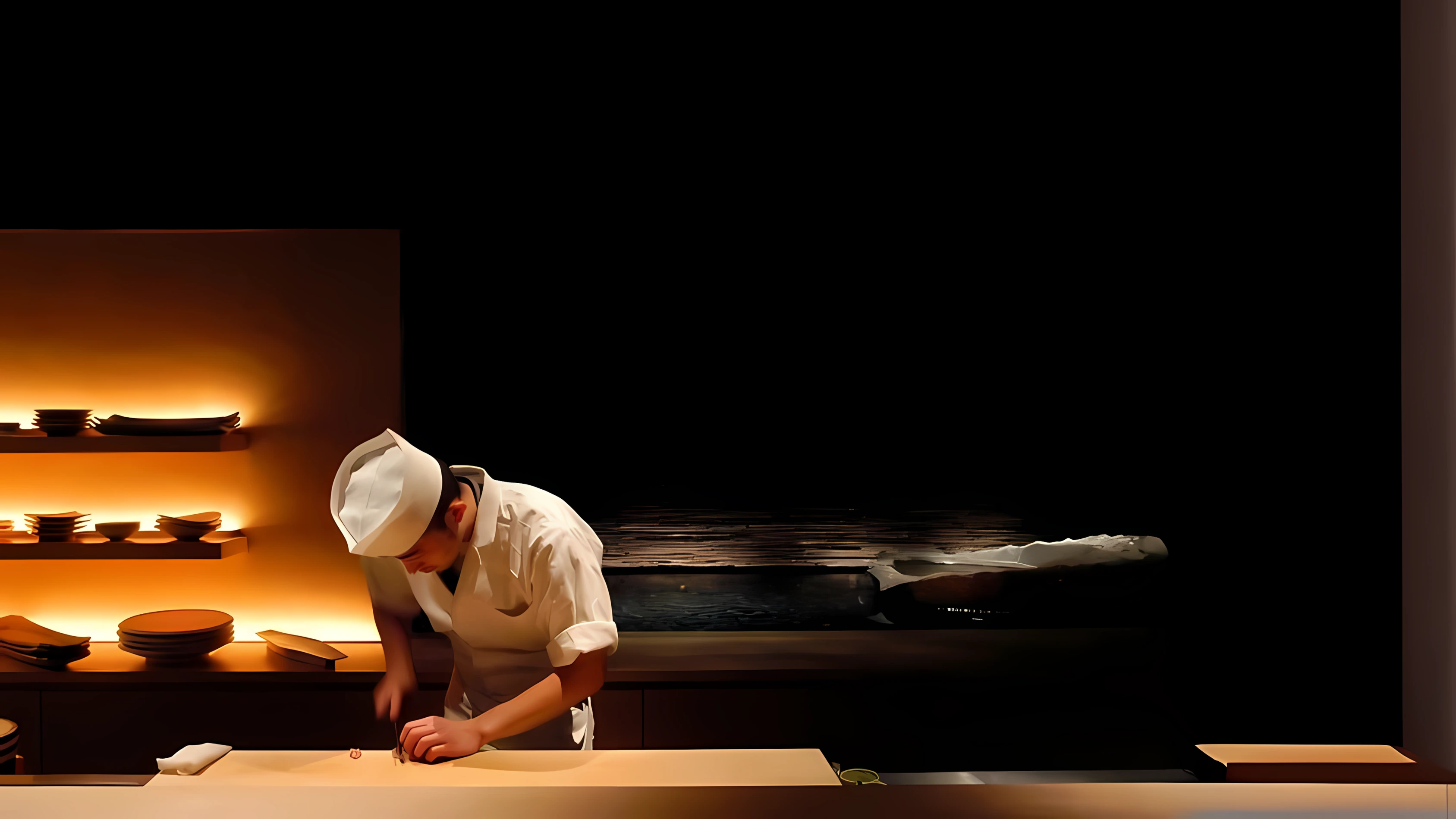 a photo of a sushi chef